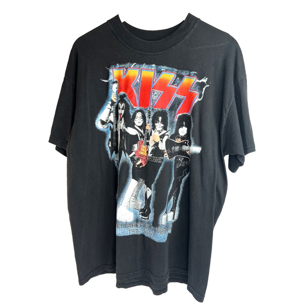 KISS Farewell Tour 1973-2000 I Was There Black T Shirt XL